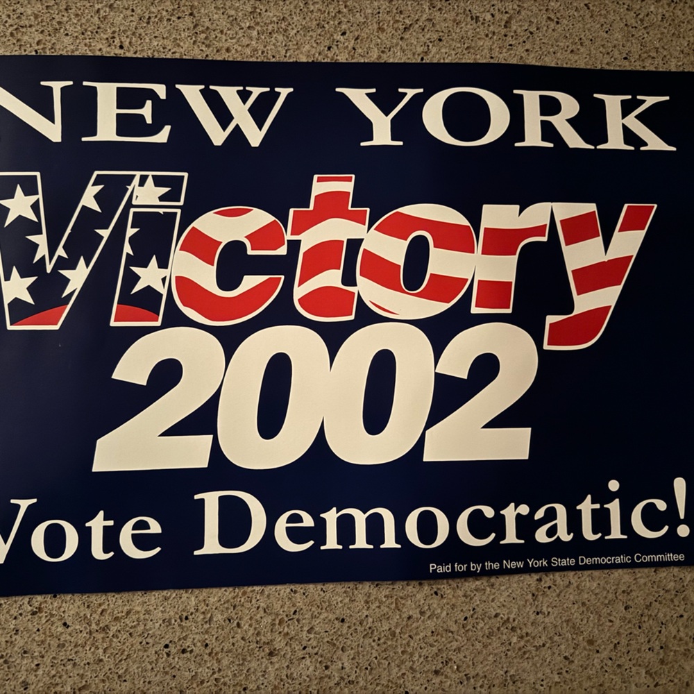 New York State 2002 political sign